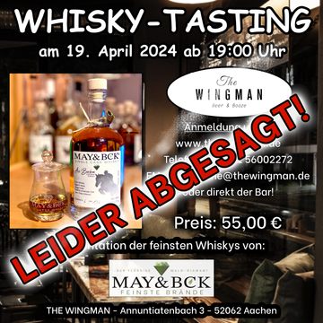 Whisky-Tasting am 19.04.2024 in der Bar 