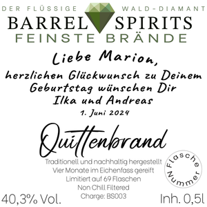 Obstbrand oder Whisky nach Wahl mit individuellem Etikett