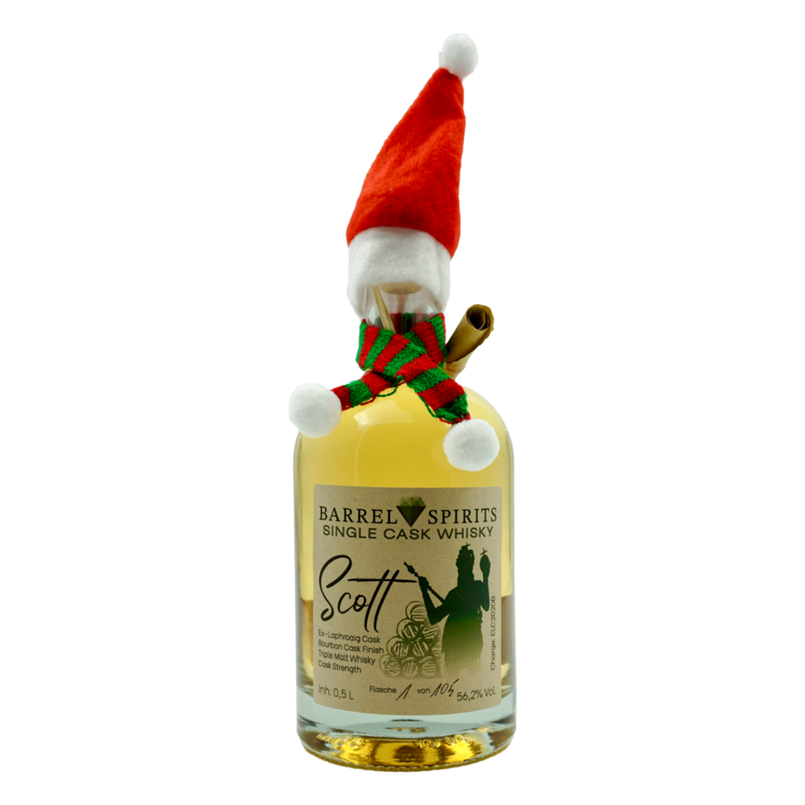 "Adventskalender" Scott Single Malt Whisky in Fass-Stärke inklusive Whisky-Glas