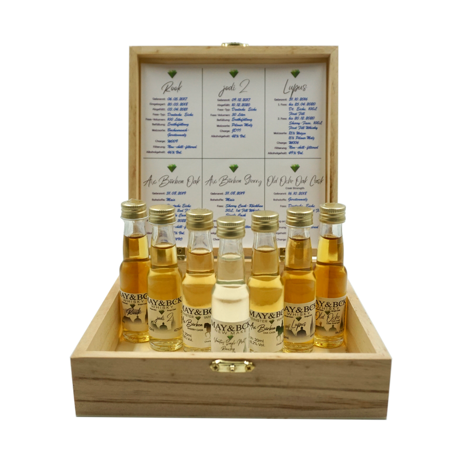 Whisky-Tasting-Set in dekorativer Holzbox